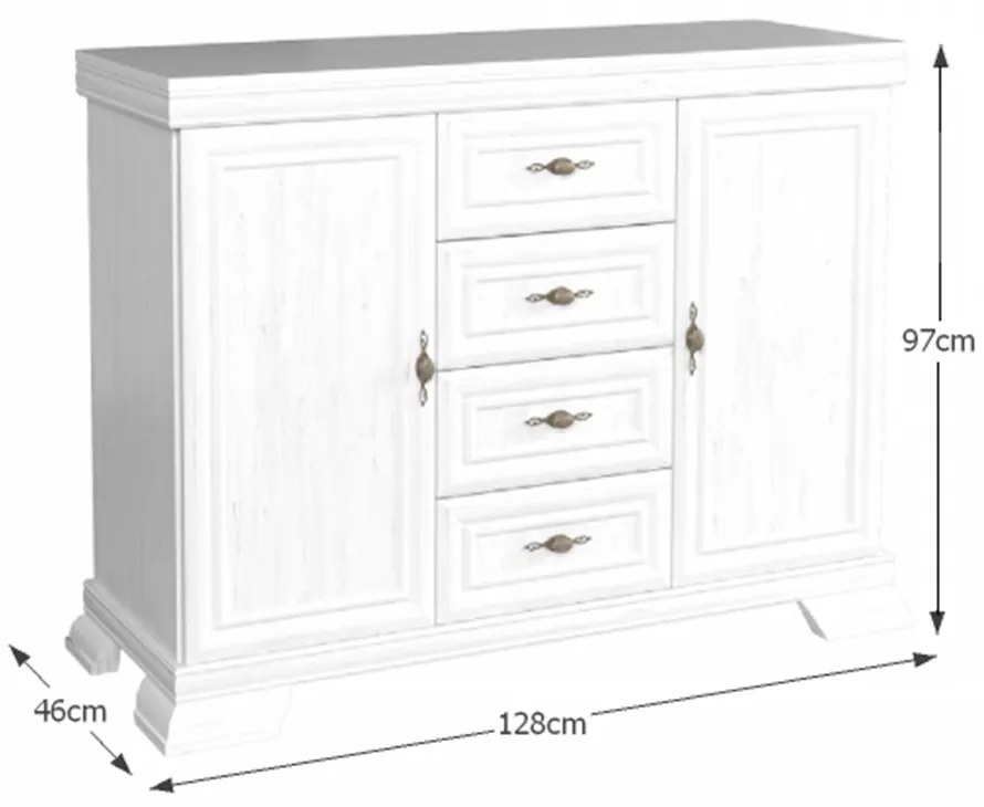 Komoda KORA KK3, sosna andersen