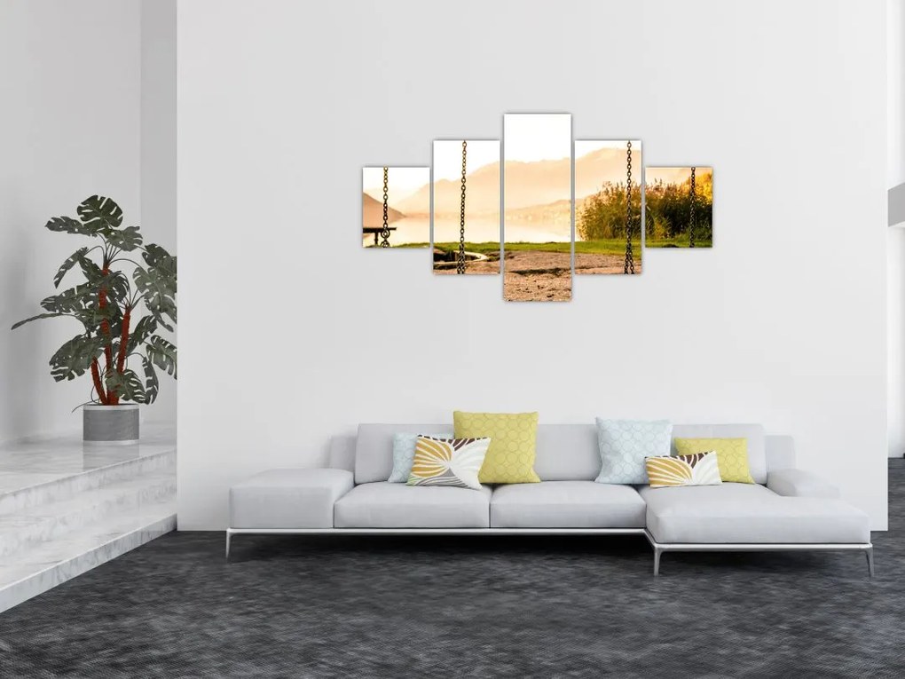Obraz huśtawki w przyrodzie (125x70 cm)