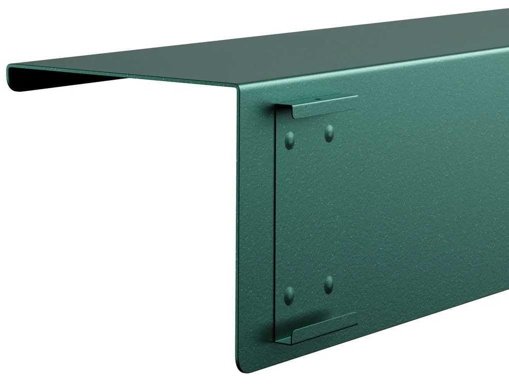 Półka wisząca metalowa butelkowa zieleń, 700 mm: JOANNE Modern