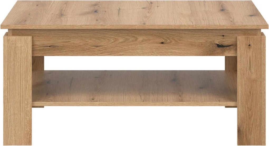 Ława z Półką do Salonu MIRLO 101,5 cm Dąb evoke Nowoczesna