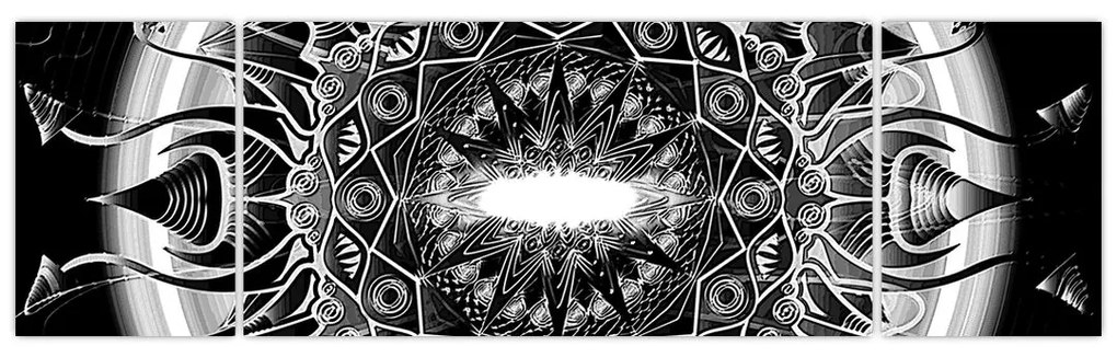 Obraz czarno-białych ozdób (170x50 cm)