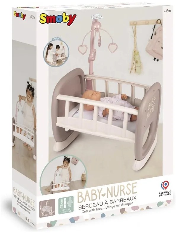Smoby baby nurse kołyska z karuzelką dla lalki
