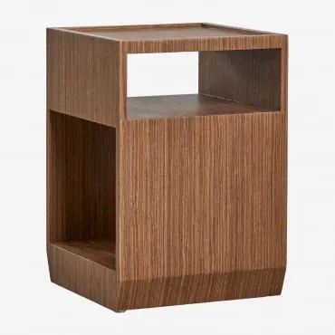 Zestaw 2 Szafek Nocnych 35x35 Cm Z Mdf I Okleiną Brisbane Wenge - Sklum