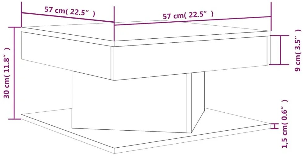Designerski Stolik Czarny Kawowy 140 Cm C4-N16