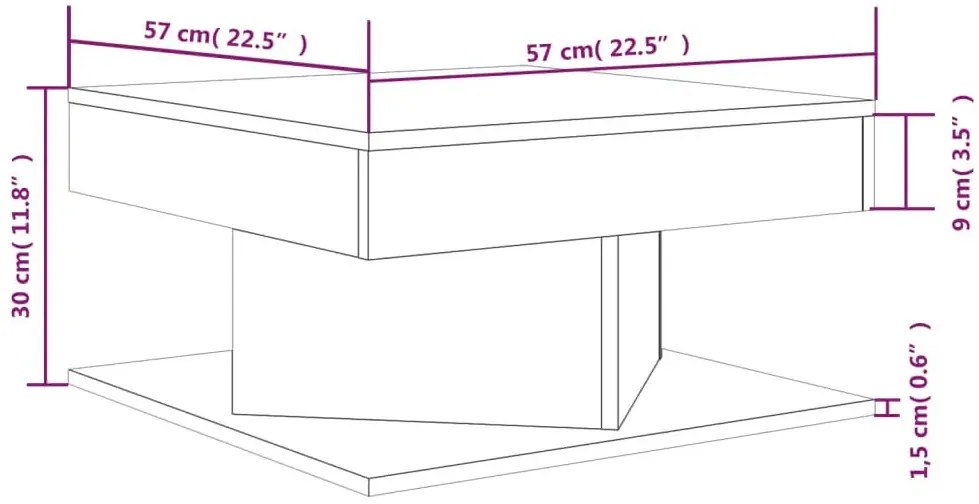 Designerski Stolik Czarny Kawowy Darius 5X 140 Cm