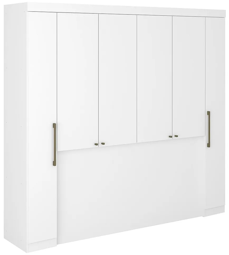 Zabudowa wokół łóżka - szer. 206 cm - Biały - ANTERO