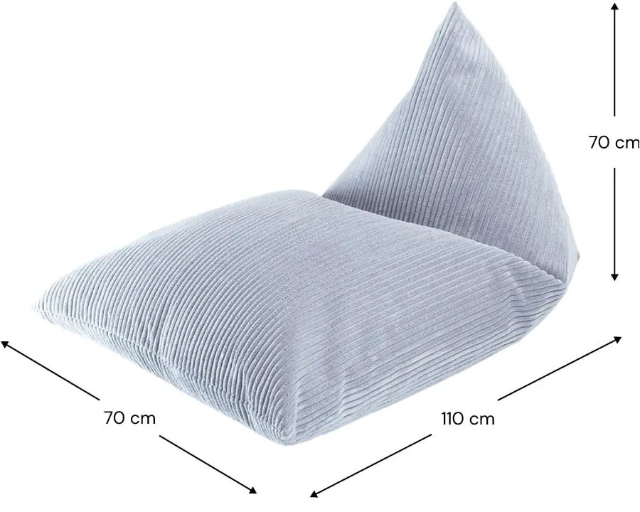 Niebieski sztruksowy dziecięcy worek do siedzenia Big Lounger – Wigiwama