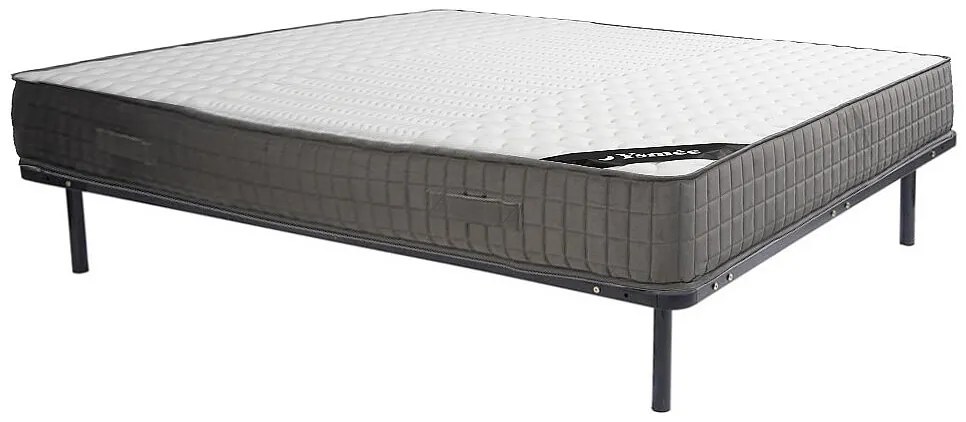 Zestaw 160 x 200 cm stelaż listwowy + materac piankowy z pamięcią kształtu 11 stref gr.22cm - DANEVO od YSMÉE