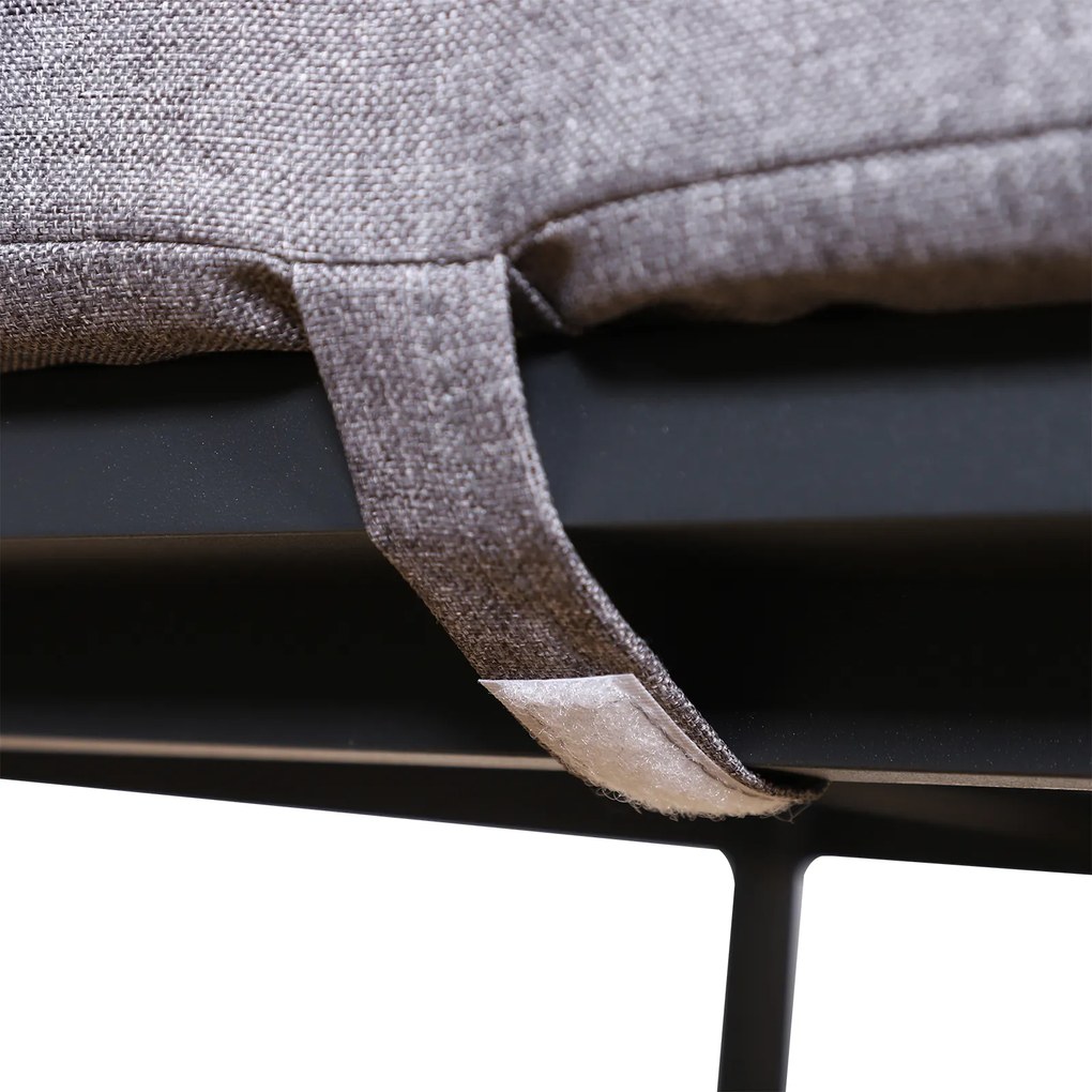 Outsunny Zestaw mebli ogrodowych 4 części sofa dwuosobowa stolik kawowy poduszki szare aluminium | Aosom PL