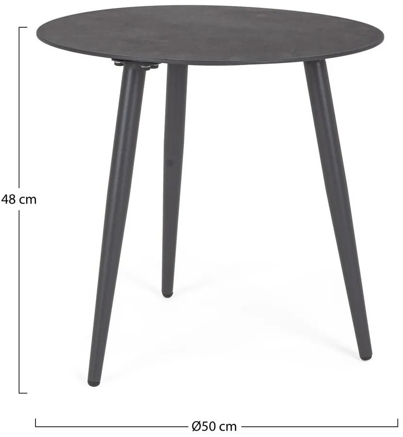 Aluminiowy okrągły stolik ogrodowy ø 50 cm Ridley – Bizzotto