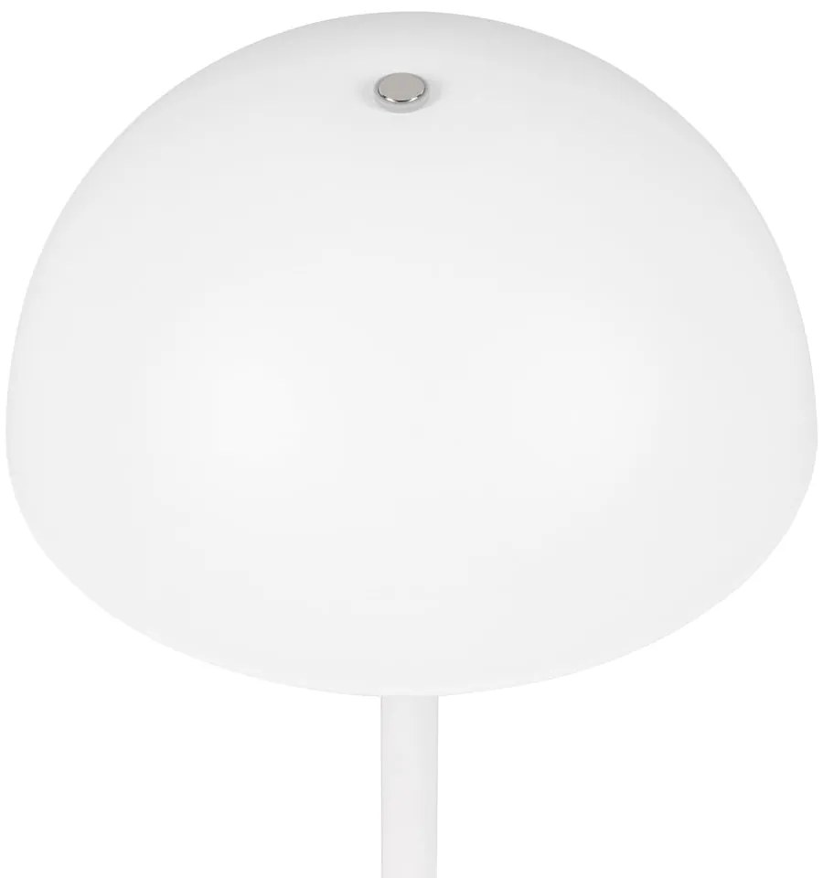 Lampa stołowa LED w matowym białym kolorze z metalowym kloszem (wysokość 21 cm) Munoz – Trio