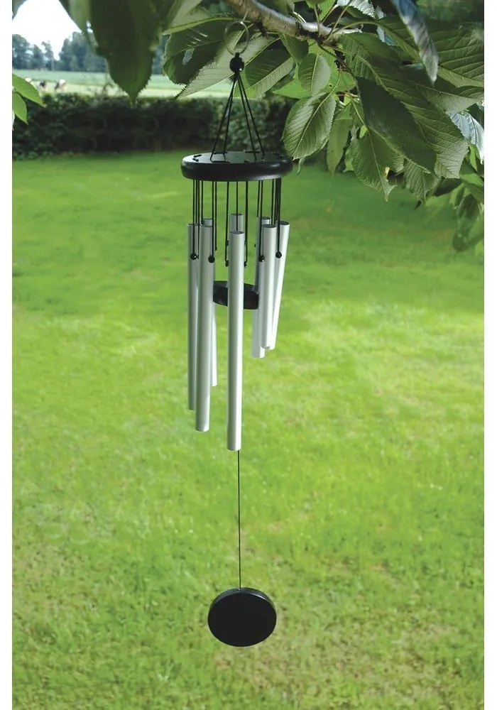 Dzwonki wietrzne w srebrnym kolorze Esschert Design, wys. 56,5 cm