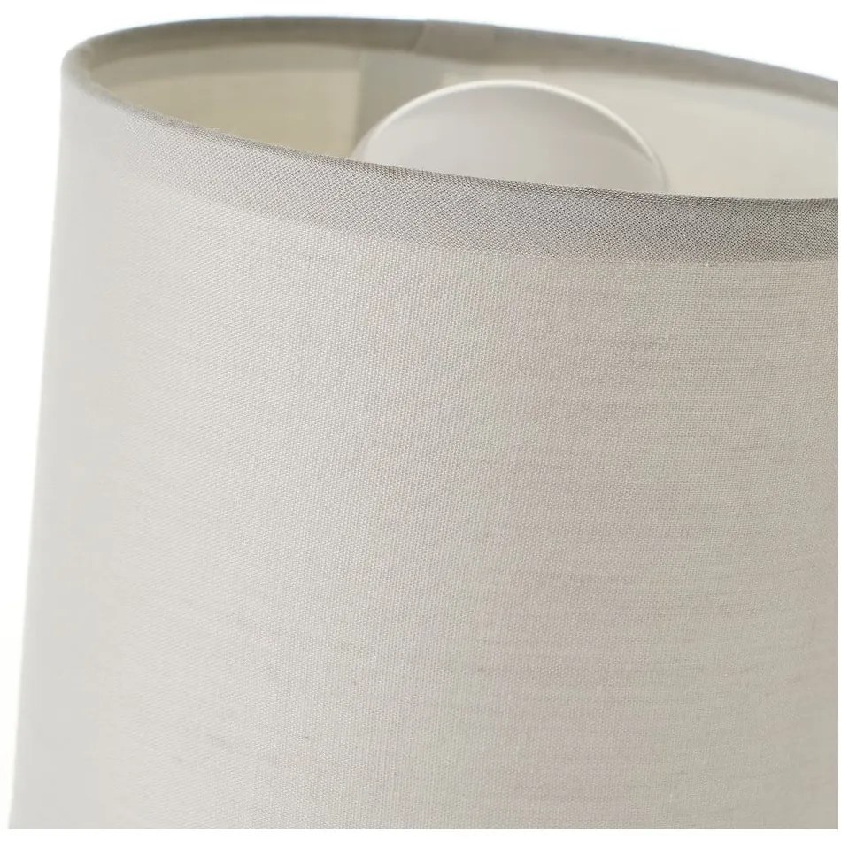 Kremowa ceramiczna lampa stołowa z tekstylnym kloszem (wys. 22 cm) – Casa Selección