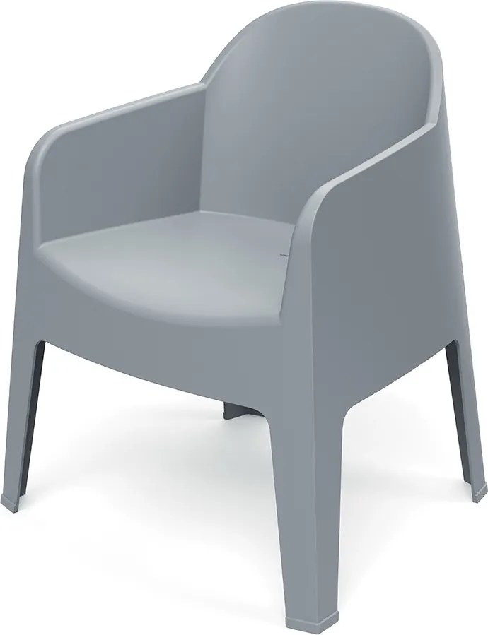 Plastikowe krzesło do ogrodu Milane, z podłokietnikami