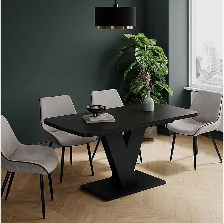 Stół jadalny czarny 120x80x77.4 fenaro