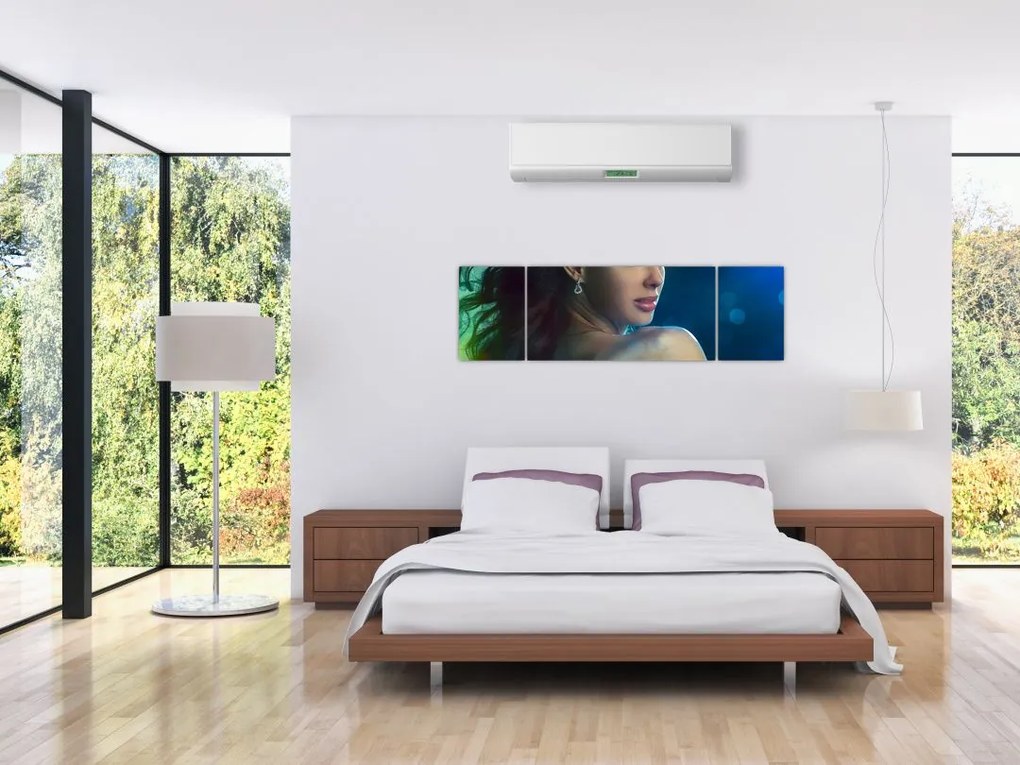 Obraz - Spojrzenie młodej kobiety (170x50 cm)