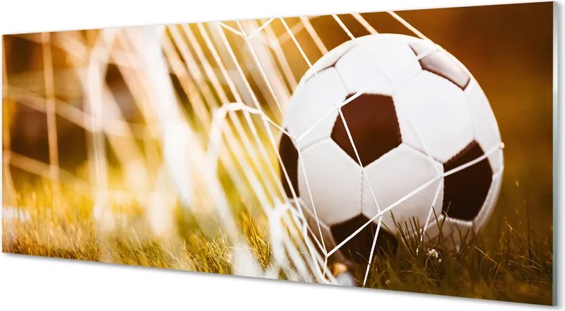 Szklany Panel Futbol na Żółtym Tle