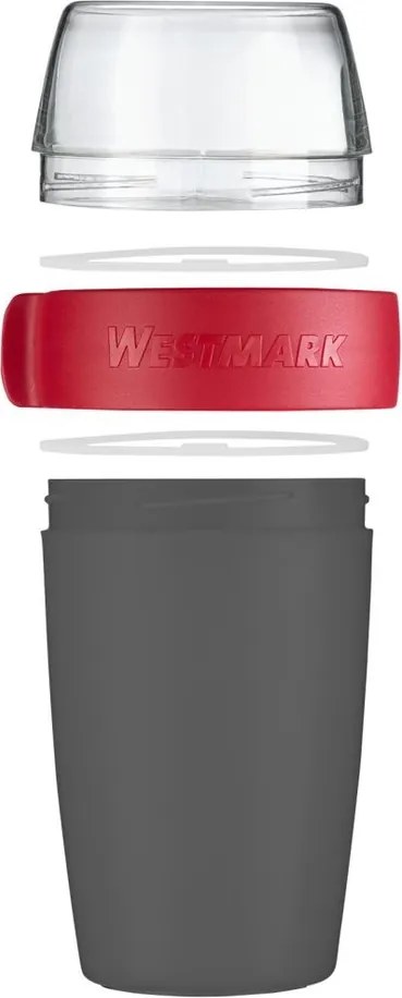 Westmark Dwuczęściowy pojemnik na przekąski, 700 ml, antracytowy, S