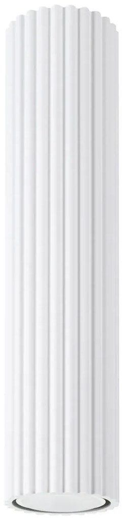 Plafon KARBON 30 biały ryflowany SOLLUX LIGHTING