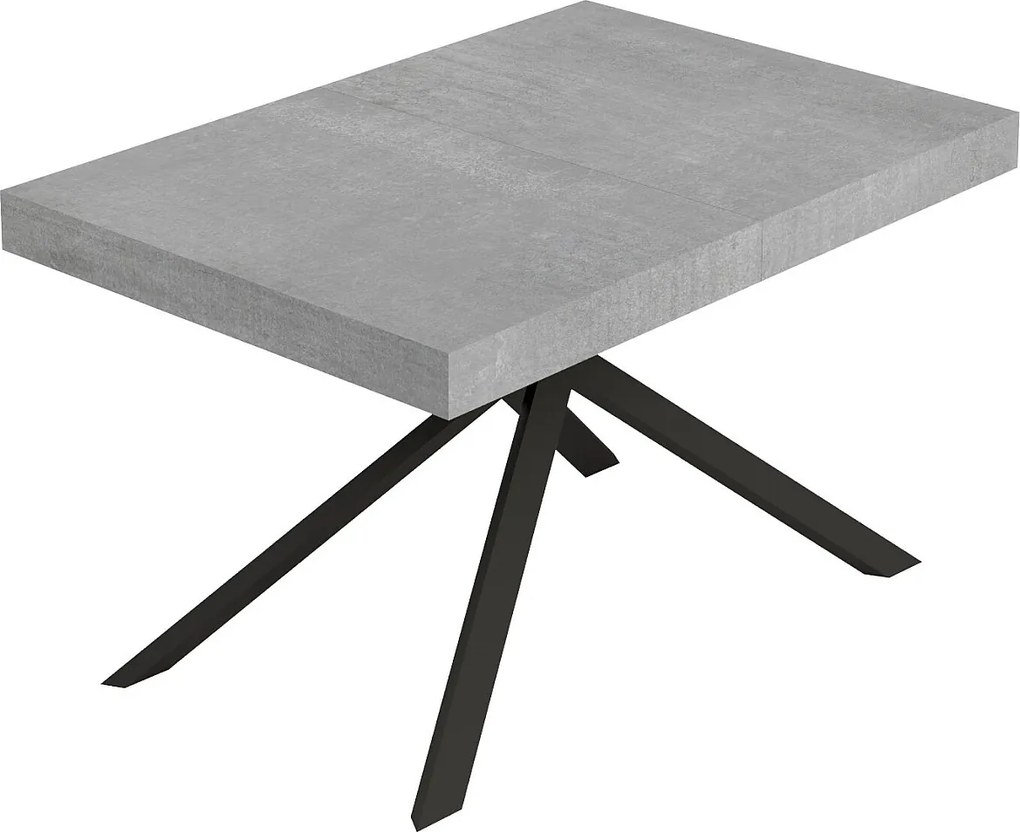 Stół rozkładany Niket 120/204x80 cm nogi betonowe antracytowe