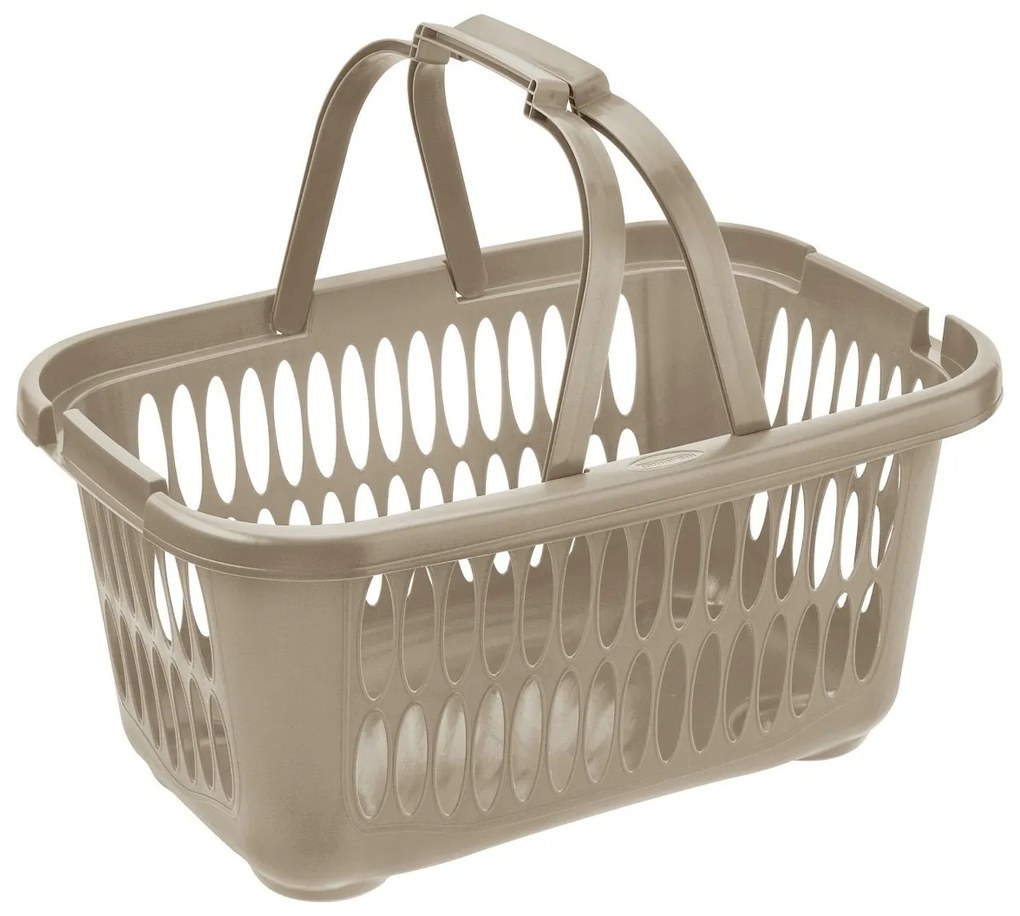 Tontarelli Kosz na czystą bieliznę COVER LINE zuchwytem  19,4 l, brązowy