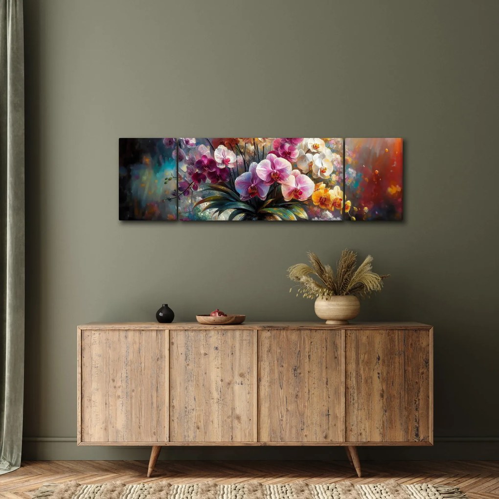 Obraz - Wazon z kwiatami II. (170x50 cm)