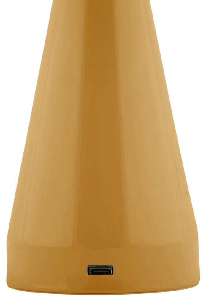 Lampa stołowa grzybek LED RACHEL, bezprzewodowa, Ø 15,5 cm