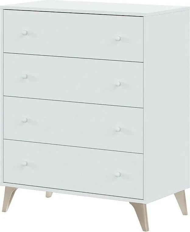 Komoda 4 szuflady Sweet - L95 cm Biały Nowoczesny Design