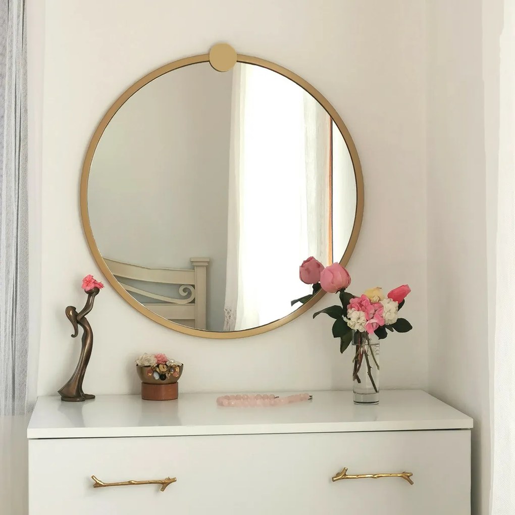 Lustro Gold Metal Ayna 60 cm
