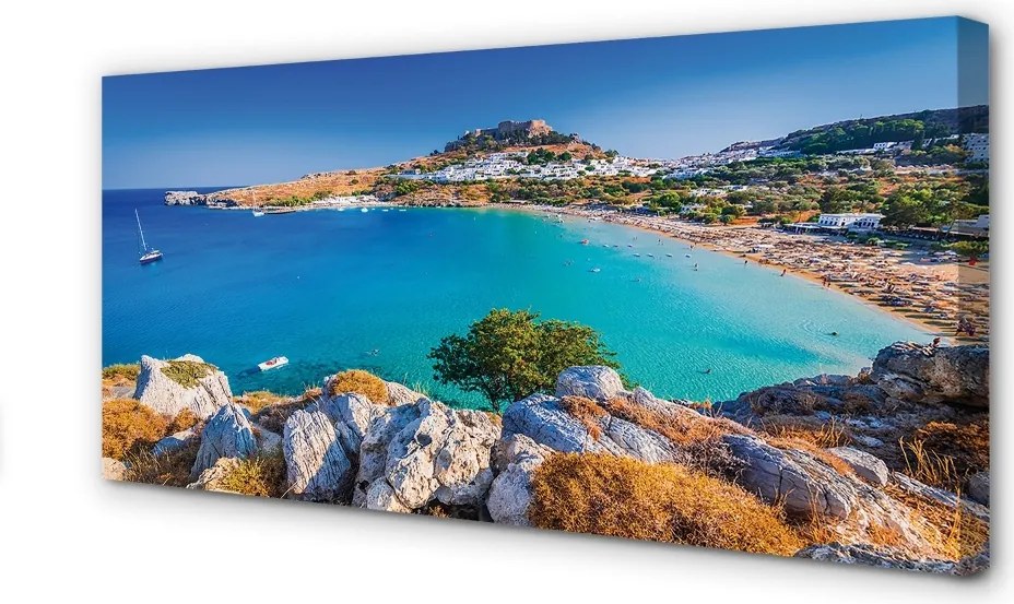 Duży obraz na płótnie Panorama Greckiego Wybrzeża