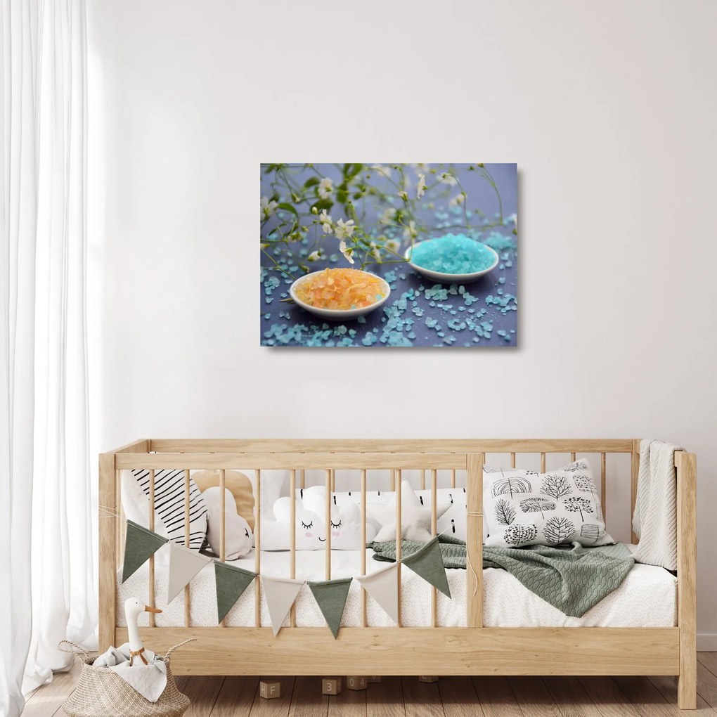 Obraz na szkle - kolorowa sól morska (70x50 cm)