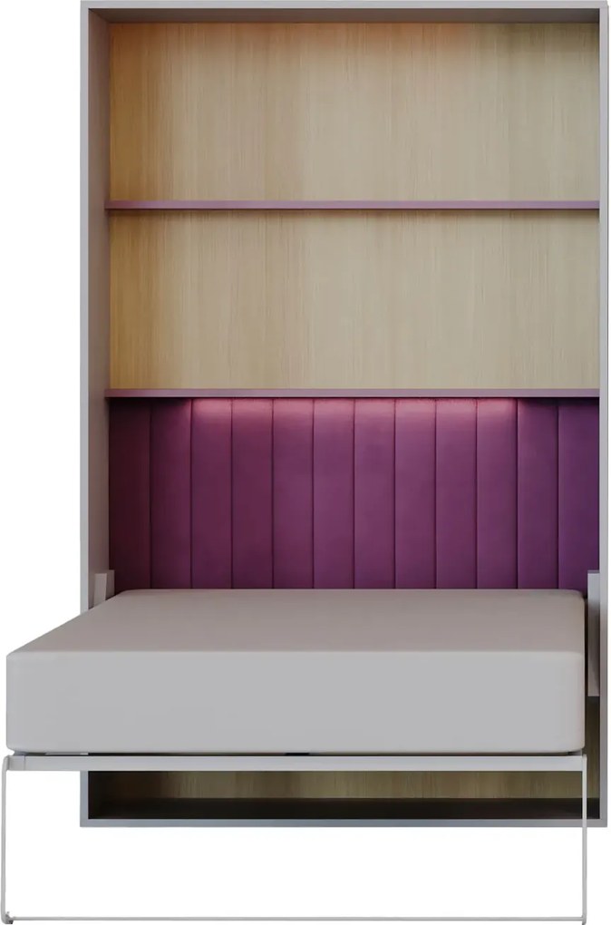 Łóżko młodzieżowe rozkładane 120x200 kaszmir + różowy B2-T43