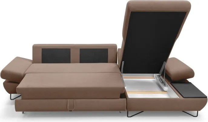 Narożnik LOFT z funkcją spania Regulowane zagłówki i podłokietniki Prawa strona Salvador 03