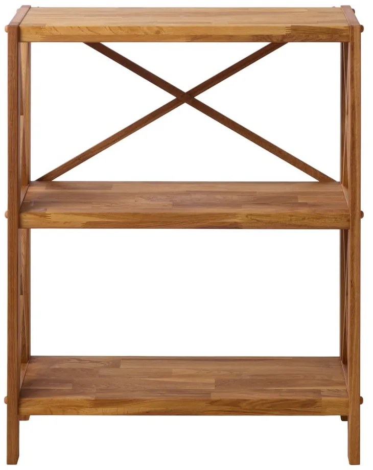 Regał z litego drewna dębowego w naturalnym kolorze 70x87 cm X-Shelf – Unique Furniture