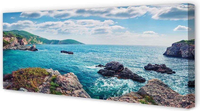 Obraz canvas na ścianę Greckie Góry nad Lazurowym Morzem