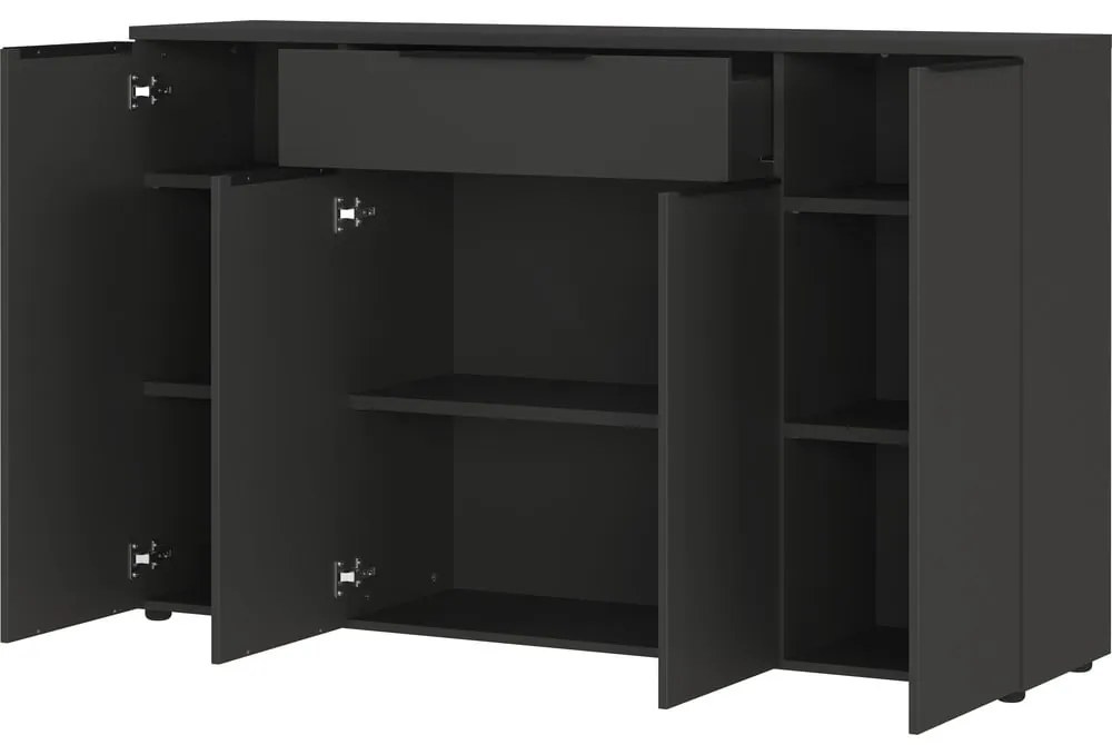 Antracytowa niska komoda 161x101 cm Mailand – Germania