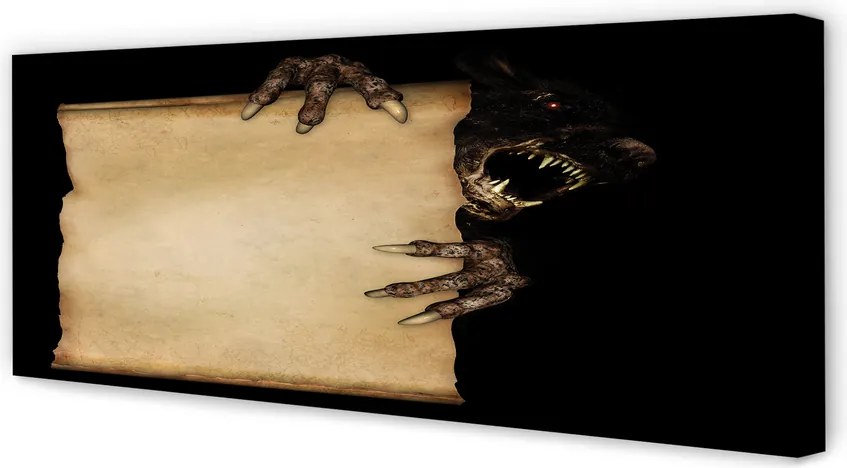 Obraz canvas na ścianę Kartka ze Straszną Postacią