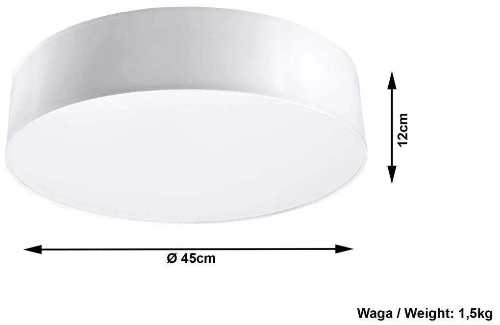 Okrągły minimalistyczny plafon E779-Arens - biały