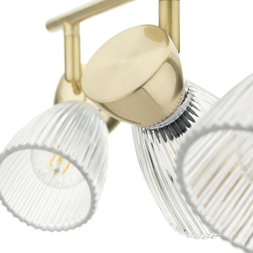 Lampa sufitowa BEST GOLD 3xE14, kierunkowe, na listwie potrójne, złote