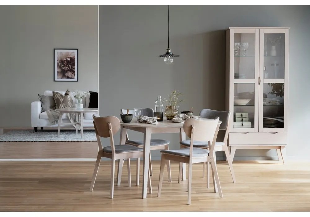 Naturalna witryna z litego drewna dębowego 82x185 cm Filippa – Rowico
