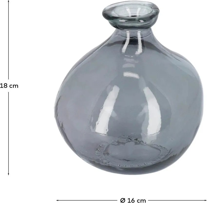 Szary wazon (wysokość 18 cm) Brenna – Kave Home