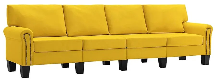 Czteroosobowa żółta sofa - Alaia 4X