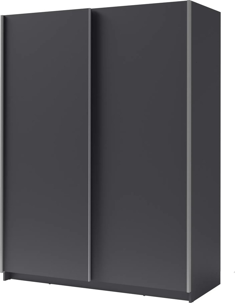 Szafa Przesuwna ELRON 150,6 cm Szafa Dwudrzwiowa, Szary grafit