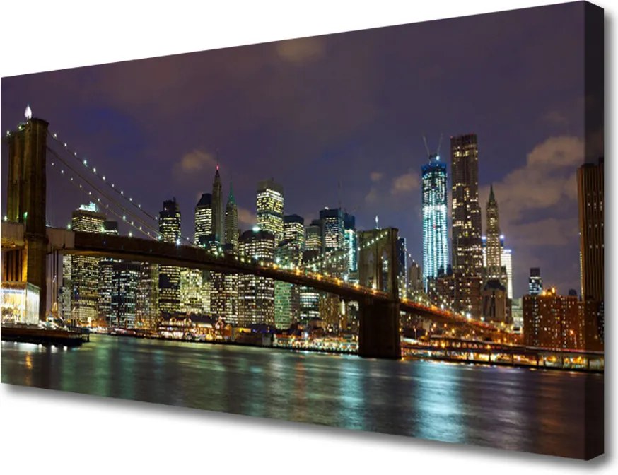 Obraz canvas Most Wiszący nad Rzeką