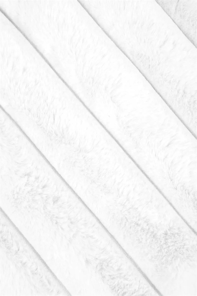 Koc puszysty POLARY, w grube prążki, 130 x 160 cm