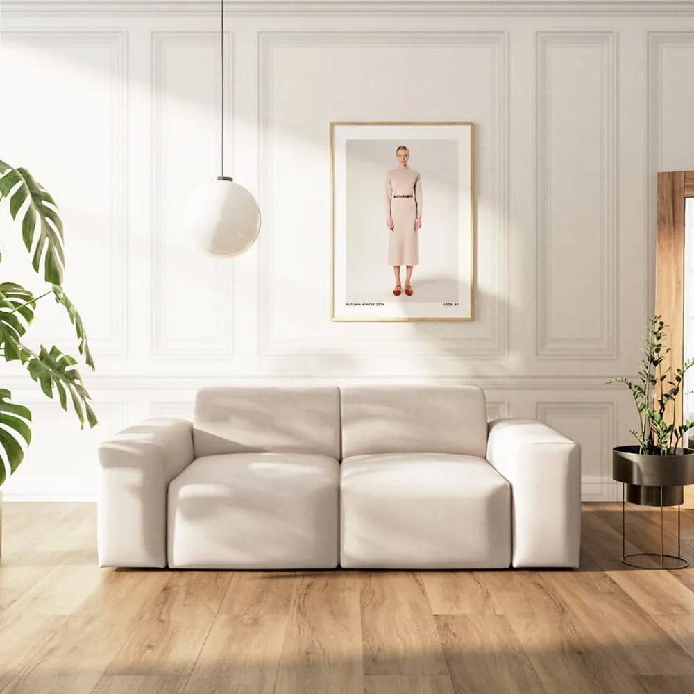 Beżowa aksamitna sofa 205 cm Villet – Rodier