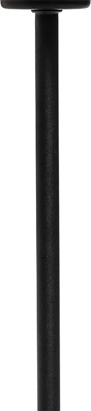 Nowoczesna lampa stołowa czarna z abażurem z tkaniny w kolorze czarnym ze złotym - VT 1