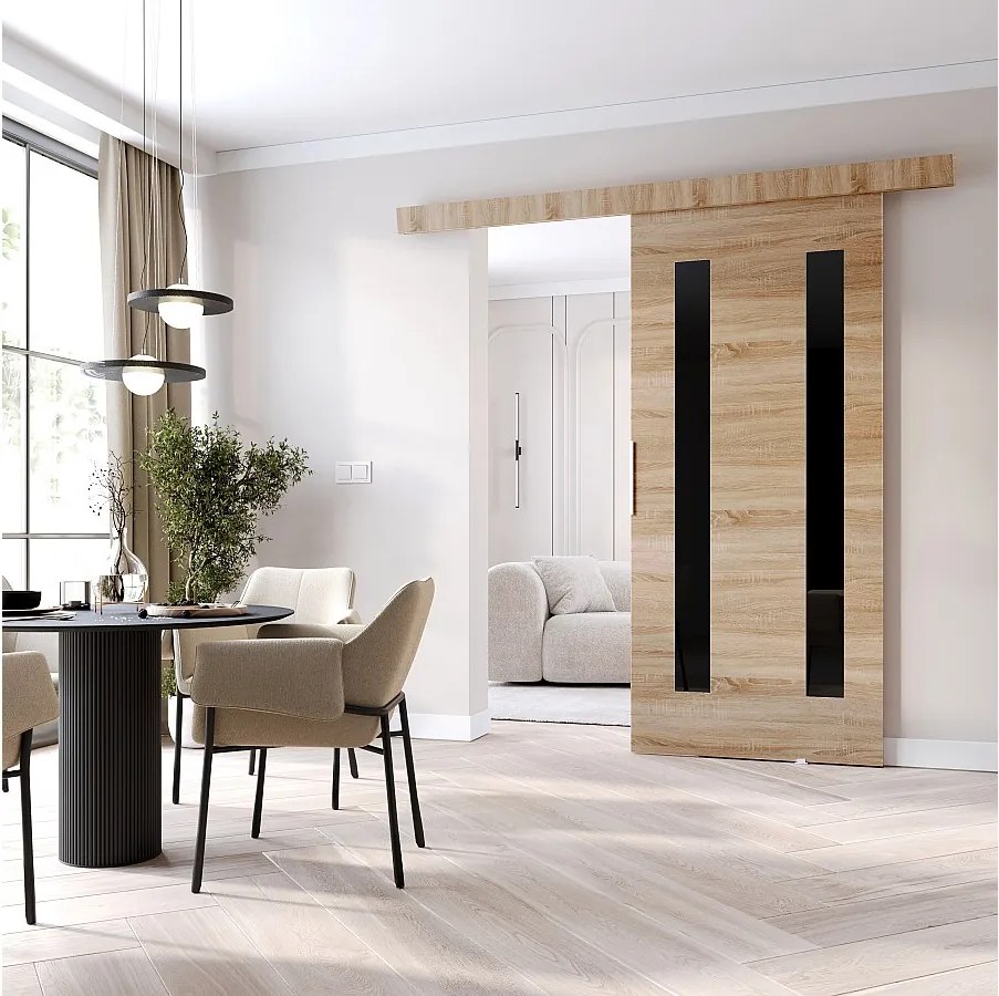 MINIO go for it, Drzwi przesuwne wewnętrzne CLEAN H 106 cm  w kolorze dąb sonoma