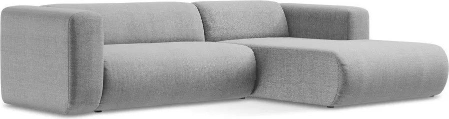 Jasnoszary narożnik (prawostronny/z szezlongiem) Ekahi – Makamii