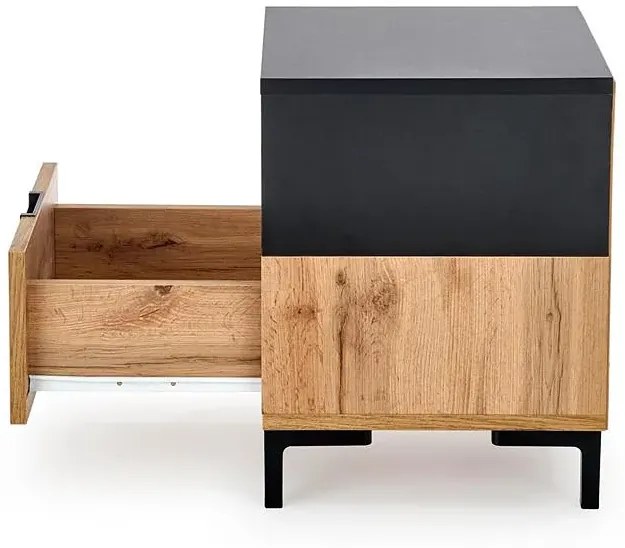 Szafka Nocna Dąb + Czarny Orzech C9-D35
